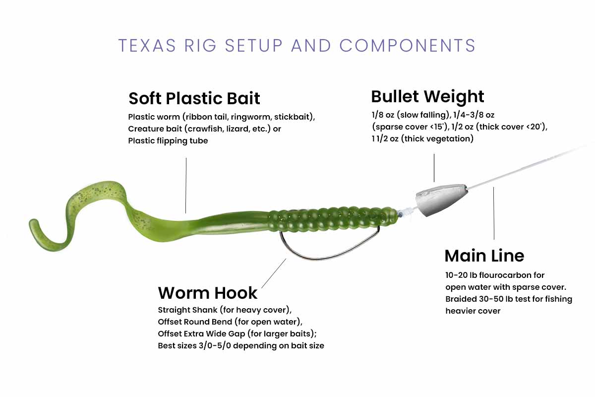 Texas rigged worm.
